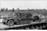 SdKfz 10 halftrack towing a 5 cm PaK 38 gun over a bridge, Russia, Jun-Jul 1942