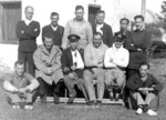 Chan Chak (center, with arm in sling) and others in Huizhou, Guangdong, China, 29 Dec 1941