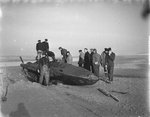 Beached Type XXVIIB5 submarine, Castricum, Netherlands, 2 Dec 1952, photo 4 of 5