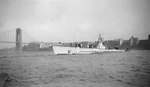 USS Bowfin on the Hudson River, New York City, New York, United States, circa 1946.