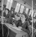 WAAF recruit C. F. Garnet attending a training course, possibly RAF Bridgnorth, Shropshire, England, United Kingdom, 1942