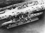 HMS York in Admiralty Floating Dock No. 1 at Royal Naval Dockyard, Bermuda, 1934