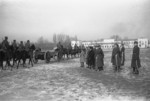 Crown Prince Yi Un inspecting Polish 1st Horse Artillery Squadron, Warsaw, Poland, 29 Nov 1927, photo 1 of 3