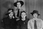 Portrait of the Rutherford family, circa 1940; Albert (Australian Army), Joyce (Women