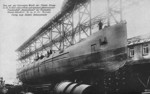 Submarine Deutschland being serviced at Friedrich Krupp Germaniawerft, Kiel, Germany, 1918, photo 2 of 2