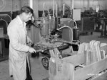 Male worker at the Small Arms Ltd. plant, Mississauga, Ontario, Canada, date unknown