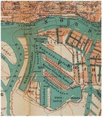 Map of Steinwerder, Hamburg, Germany, 1905; note location of Blohm und Voss and Vulcan-Werke (later Howaldtswerke) facilities