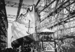 Launching ceremony of transport Roland, Tecklenborg Werft shipyard, Bremerhaven, Germany, Mar 1927, photo 1 of 3