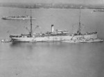 USS Savannah with USS S-27 (outboard) and other submarines, Dec 1924; note USS Bushnell in background