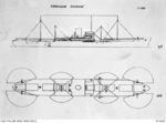 Drawings of German auxiliary cruiser Kormoran