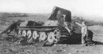 Destroyed Jagdtiger tank destroyer, near Rimling in eastern France, Jan 1945