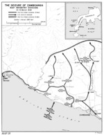 United States Army map of the invasion beachhead at Zamboanga, Mindanao, Philippines depicting the progress after the landings of 10 Mar 1945.