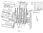 Shipyard plan of Lübecker Flenderwerke shipyard, Lübeck, Germany, circa 1930