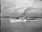 HMS Whitehall in coastal waters, United Kingdom, 1940s