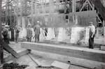 Ceremonial keel laying for Sargo-class submarine Saury at the Electric Boat Company, Groton, Connecticut, United States, 28 Jun 1937.