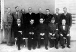 Ferenc Szálasi (front row, center) and the ministers of his Government of National Unity, Budapest, Hungary, circa 16 Oct 1944