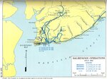 Australian Survey Corps map of the Balikpapan operations that began 1 Jul 1945 at Balikpapan, Borneo, Dutch East Indies.