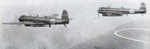 B6N torpedo bombers flying in formation, 1940s