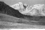 Smoke rising from a German DFS 230 C-1 glider as it was set on fire by German glider troopers, Gran Sasso, Italy, 12 Sep 1943