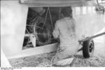 Close-up view of the stowage compartment of a German DFS 230 glider, Sicily, Italy, 1943