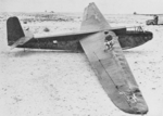 Allied officer posing with a German DFS 230 glider, North Africa, 1942