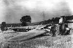 Wreckage of a downed Do 17 aircraft (Oberleutnant Rudolf Lamberty) north of RAF Biggin Hill, Leaves Green, Kent, England, United Kingdom, 18 Aug 1940