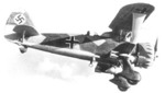 Hs 123 biplane in flight, late 1930s