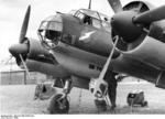 German Luftwaffe Ju 88 bomber at rest at an airfield, Belgium or France, 1940