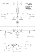 Drawing of the PBM-5S Mariner aircraft, date unknown