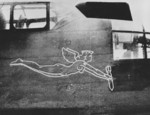 Nose art of B-25B Mitchell bomber 