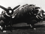 Close up of the nose of P.108 bomber, Italy, circa 1943