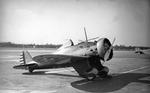 P-26 Peashooter aircraft at rest, Glendale, California, United States, 1930s