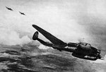 Pe-2 dive bombers in flight, circa 1940s