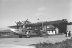 S-43 flying boat of Norwegian airline Det Norske Luftfartselskap at Gressholmen Airport near Oslo, Norway, 1936