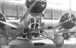 Close-up view beneath SM.81 bomber