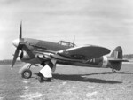 British Typhoon Mk.IB aircraft at rest at RAF Matlaske in Norfolk, England, United Kingdom, 21 Apr 1943