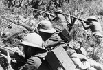 Italian troops fighting in Ethiopia, late 1935