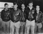 One of the Doolittle Raid B-25 bomber crews aboard USS Hornet shortly before the mission, Apr 1942