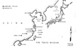 US Air Force map showing Doolittle Raid targets and planned landing fields, 1 of 2