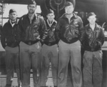 One of the Doolittle Raid B-25 bomber crews aboard USS Hornet shortly before the mission, Apr 1942