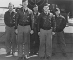 One of the Doolittle Raid B-25 bomber crews aboard USS Hornet shortly before the mission, Apr 1942