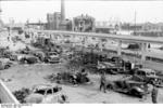 Destroyed cars on the streets of Calais, France, May 1940, photo 3 of 3