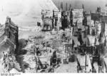 Destruction in the waterfront area of Calais, France, at 1230 hours on 1 Jun 1940