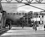 Japanese troops at Haizhu Bridge, Guangzhou, Guangdong Province, China, circa late 1938