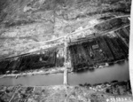 Aerial photo of Nagasaki, Japan after atomic bombing, mid-Aug 1945