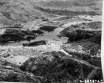 Aerial photo of Nagasaki, Japan after atomic bombing, mid-Aug 1945