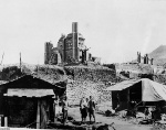 Remains of the Urakami Roman Catholic cathedral in Nagasaki, Japan, late 1945, photo 4 of 6