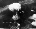 Mushroom cloud over Nagasaki, Japan, 9 Aug 1945, photo 5 of 9