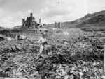 Remains of the Urakami Roman Catholic cathedral in Nagasaki, Japan, late 1945, photo 6 of 6