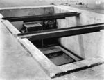 One of the two bomb pits at the airfield on Tinian, Mariana Islands from which the atomic bomb mission to Nagasaki, Japan was launched, Aug 1945